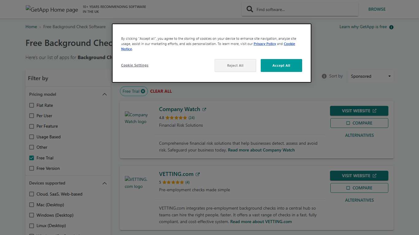 Top Free Background Check Software Applications and Tools GetApp UK 2026